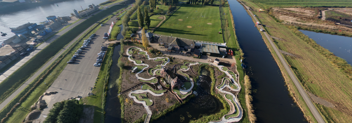 Park IJsselweide van bovenaf gefotografeerd.