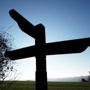 silhouette van een waypoint